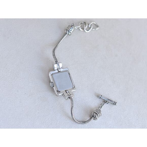 Brighton Short Hills Charm Watch Silver Plated Toggle Clasp 7-8" Retired Works - Picture 5 of 7